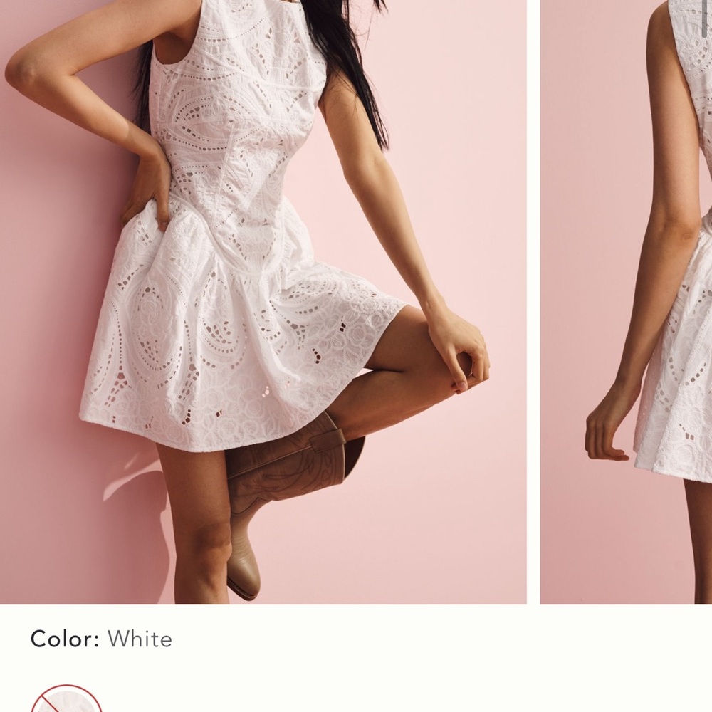 Lovaan White Lace Dress